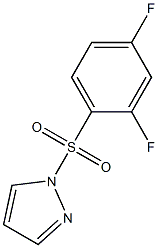 1-[(2,4-二氟苯基)磺酰基]-1H-吡唑 结构式