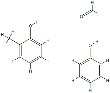 间甲酚与对甲酚和苯酚甲醛树脂的聚合物 结构式