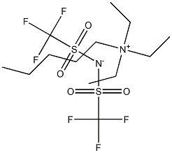 戊基三乙基铵双(三氟甲磺酰)亚胺 结构式