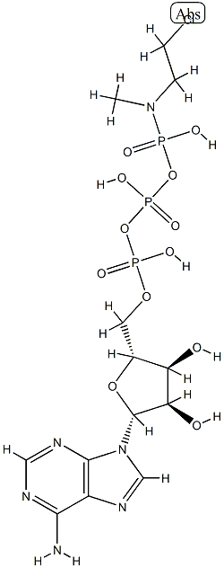 ATP gamma-(N-(2-chloroethyl)-N-methyl)amide 结构式