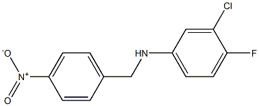 3-chloro-4-fluoro-N-[(4-nitrophenyl)methyl]aniline 结构式
