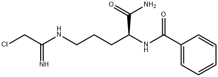 N-[(1S)-1-(氨基羰基)-4 -[(2 - 氯-1-亚氨基乙基氨基]丁基]-苯甲酰胺 结构式