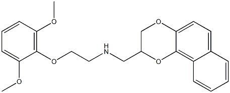 2-((2-(2,6-dimethoxyphenoxy)ethyl)amino)methyl-1,4-dioxane(1,2-b)naphthalene 结构式