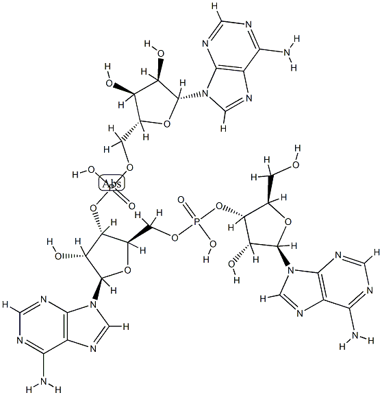 adenylyl-(3'-5')-adenylyl-(3'-5')-adenosine 结构式