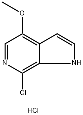 7-氯-4-甲氧基-1H-吡咯[2,3-C]吡啶盐酸盐 结构式