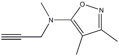 5-Isoxazolamine,N,3,4-trimethyl-N-2-propynyl-(9CI) 结构式