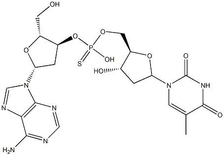 5'-O-thymidyl 3'-O-(2'-deoxyadenosyl) phosphorothioate 结构式