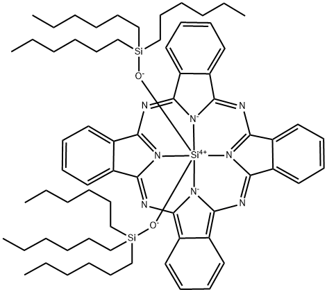 酞菁双(三己基硅氧基)硅烷 结构式