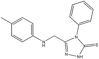 4-phenyl-5-(4-toluidinomethyl)-4H-1,2,4-triazole-3-thiol 结构式