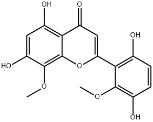 粘毛黄芩素 Ⅲ 结构式