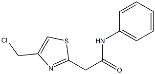 2-[4-(chloromethyl)-1,3-thiazol-2-yl]-N-phenylacetamide 结构式