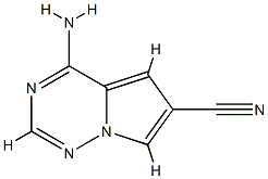 4-氨基-6-氰基吡咯并[1,2-F][1,2,4]三嗪 结构式