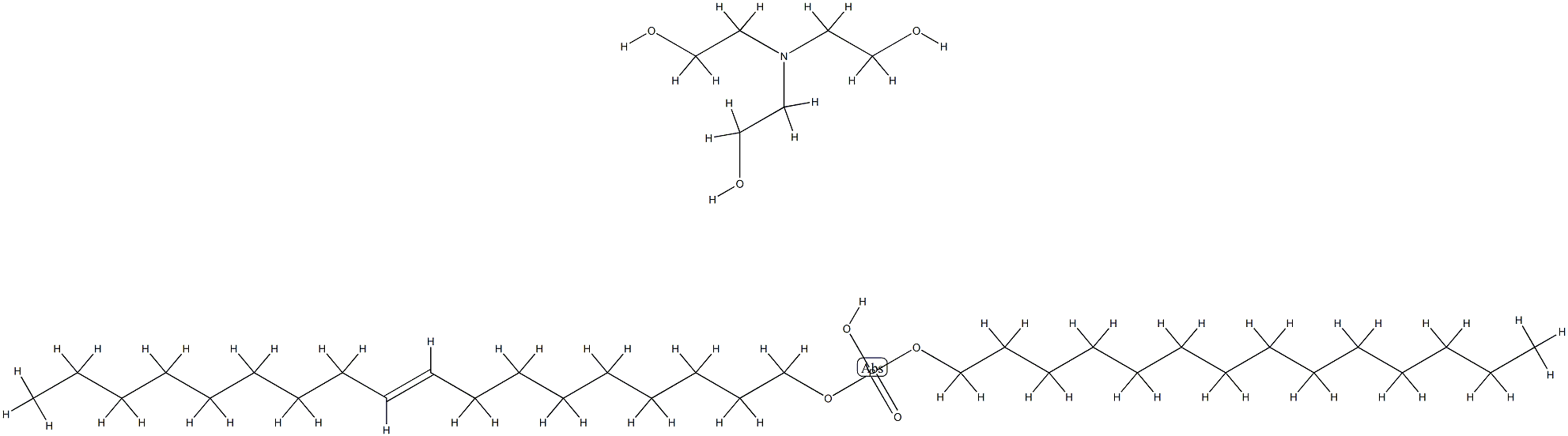 octadec-9-enyl tetradecyl hydrogen phosphate, compound with 2,2',2''-nitrilotriethanol (1:1) 结构式