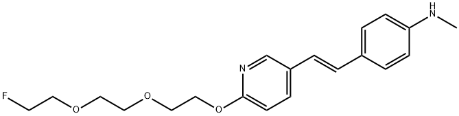4-[(1E)-2-[6-[2-[2-(2-氟乙氧基)乙氧基]乙氧基]-3-吡啶基]乙烯基]-N-甲基苯胺 结构式