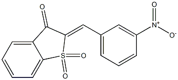 2-{3-nitrobenzylidene}-1-benzothiophen-3(2H)-one 1,1-dioxide 结构式