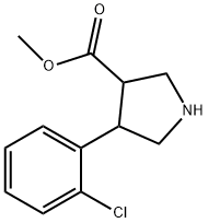methyl 4-(2-chlorophenyl)pyrrolidine-3-carboxylate 结构式