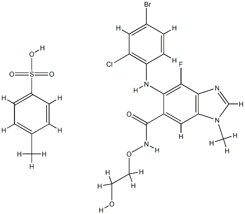 AZD 6244 对甲苯磺酸盐 结构式