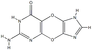 3H-Imidazo[4,5:5,6][1,4]dioxino[2,3-d]pyrimidin-8(7H)-one,  6-amino- 结构式