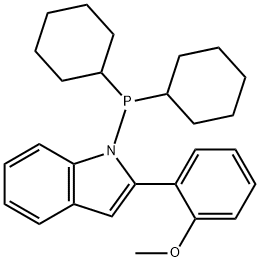N-(二环己基膦)-2-(2′-甲氧苯基)吲哚 结构式