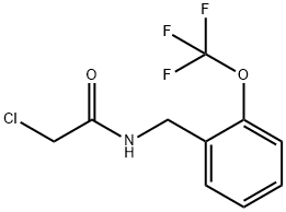 2-氯-N-{[2-(三氟甲氧基)苯基]甲基}乙酰胺 结构式