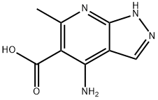 1H-Pyrazolo[3,4-b]pyridine-5-carboxylicacid,4-amino-6-methyl-(9CI) 结构式