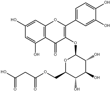 Quercetin 3-O-malonylglucoside 结构式