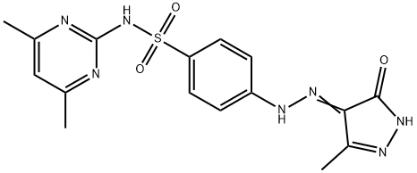 N-(4,6-dimethyl-2-pyrimidinyl)-4-[2-(3-methyl-5-oxo-1,5-dihydro-4H-pyrazol-4-ylidene)hydrazino]benzenesulfonamide 结构式