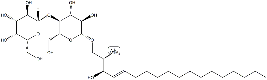 D-LACTOSYL-1-1'-D-ERYTHRO-SPHINGOSINE 结构式