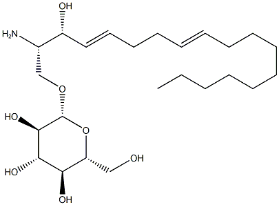 1--D-Glucosylsphingadienine (d18:2 (4E,8E)) 结构式