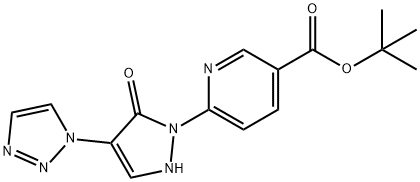 TERT-BUTYL 6-(5-OXO-4-(1H-1,2,3-TRIAZOL-1-YL)-2,5-DIHYDRO-1H-PYRAZOL-1-YL)NICOTINATE 结构式