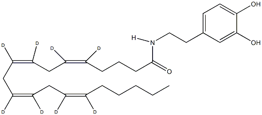 N-Arachidonoyl Dopamine-d8    Exclusive 结构式