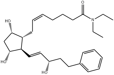 17-phenyl trinor Prostaglandin F2α diethyl amide 结构式