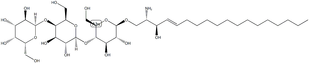 ALPHA-D-GAL-[1->4]-BETA-D-GAL-[1->4]-BETA-D-GLC-1->O-SPHINGOSINE 结构式