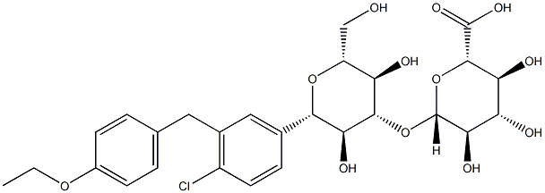 Dapagliflozin-3-O--D-Glucuronide 结构式