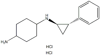N1-(反式-2-苯基环丙基)环己烷-1,4-二胺二盐酸盐 结构式