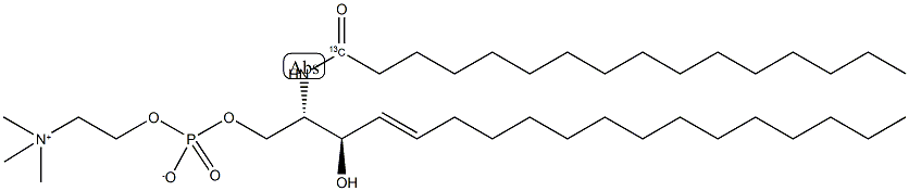 13C C16 Sphingomyelin (d18:1/16:0) 结构式
