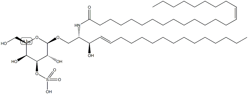 C24:1 3'-sulfo Galactosylceramide (d18:1/24:1(15Z)) 结构式