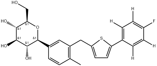 卡格列净 D4 结构式