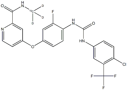 瑞戈非尼 -13C-D3 结构式