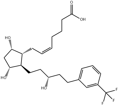 17-trifluoromethylphenyl-13,14-dihydro trinor Prostaglandin F2α 结构式