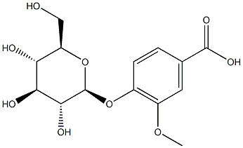 香草酸-4-Β-D-葡萄糖苷 结构式