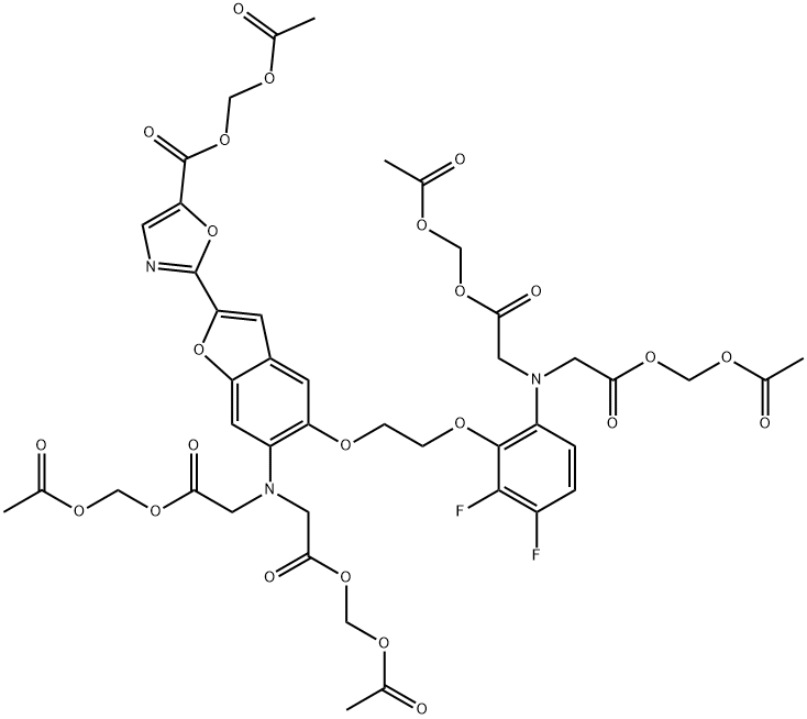 钙离子荧光探针FURA-FF, AM 结构式