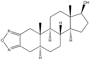 [3,2-c]Furazan-5α-androstan-17β-ol 结构式