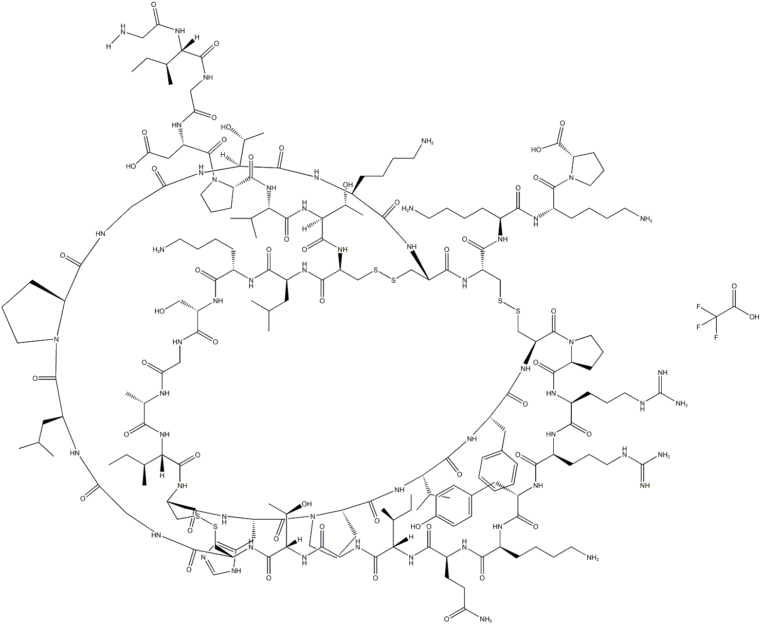 -Defensin-2 (human) (trifluoroacetate salt) 结构式