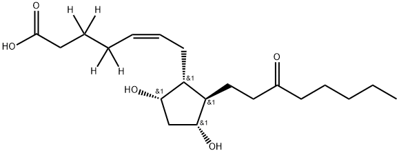 13,14-dihydro-15-keto Prostaglandin F2α-d4 结构式