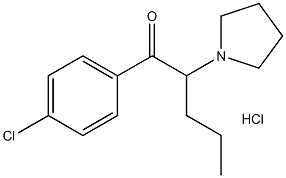 4'-chloro-α-Pyrrolidinovalerophenone (hydrochloride) 结构式