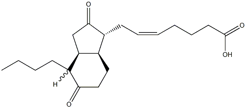 11-deoxy-15-keto-13,14-dihydro-11 beta,16-cycloprostaglandin E2 结构式