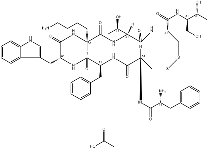 Octreotide (acetate) 结构式