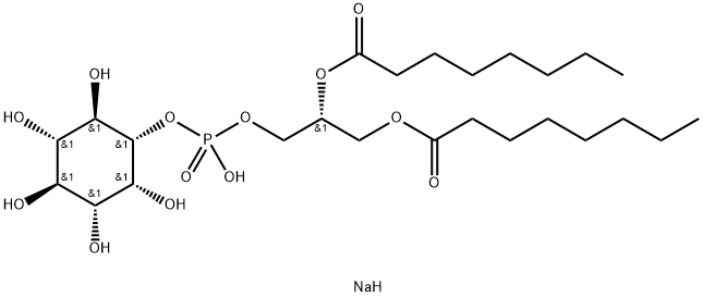 PtdIns-(1,2-dioctanoyl) (sodium salt) 结构式