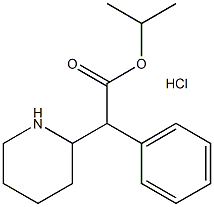 2-(2-哌啶基)-2-苯基乙酸异丙酯盐酸盐 结构式